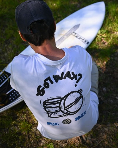 Biała koszulka Baltic Surfers Got Wax