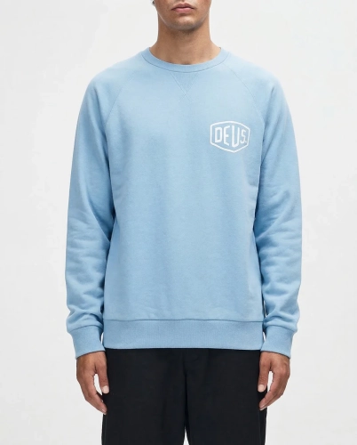 Bluza Deus Ex Machina Biarritz Address Crew Bonnie Blue – klasyczna bluza crewneck lifestyle