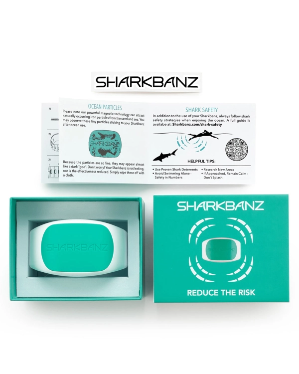 Opaska odstraszająca rekiny Sharkbanz Biała1.jpg