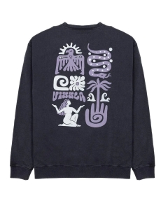 Grafitowa bluza crewneck Vissla Aquemini Washed Fleece (id: 5048)