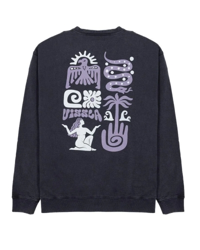 Grafitowa bluza crewneck Vissla Aquemini Washed Fleece (id: 5048)