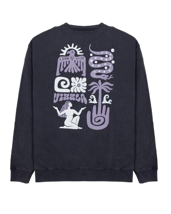 Grafitowa bluza crewneck Vissla Aquemini Washed Fleece (id: 5048)