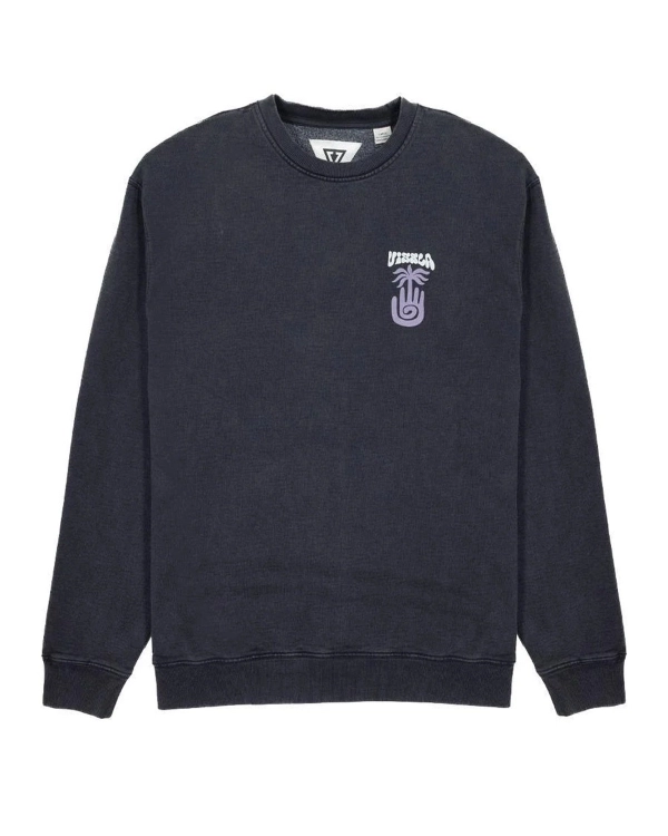 Grafitowa bluza crewneck Vissla Aquemini Washed Fleece (id: 5048)