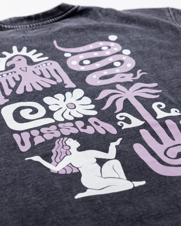 Grafitowa bluza crewneck Vissla Aquemini Washed Fleece (id: 5048)