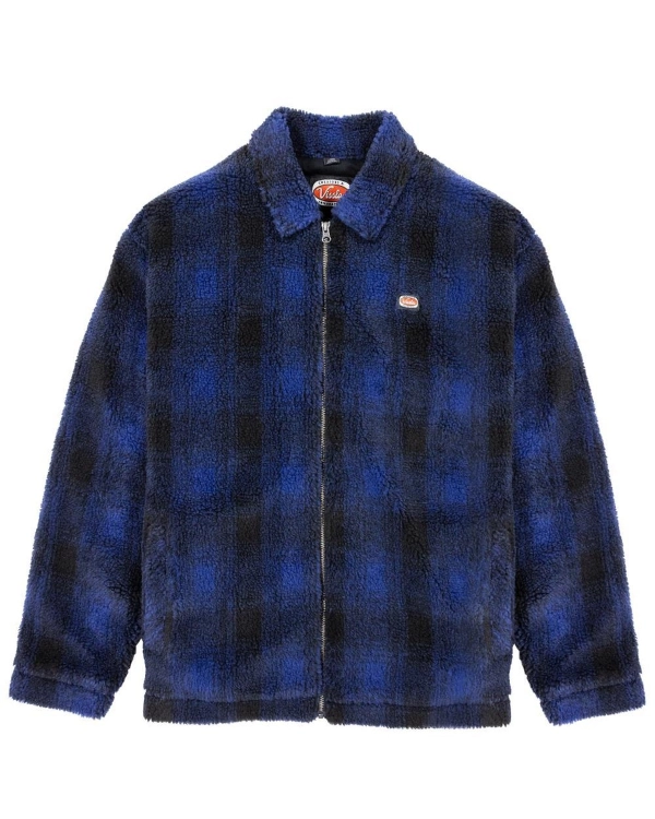 Kurtka sherpa Vissla Mick Niebieska w kratę id: 5100.jpg