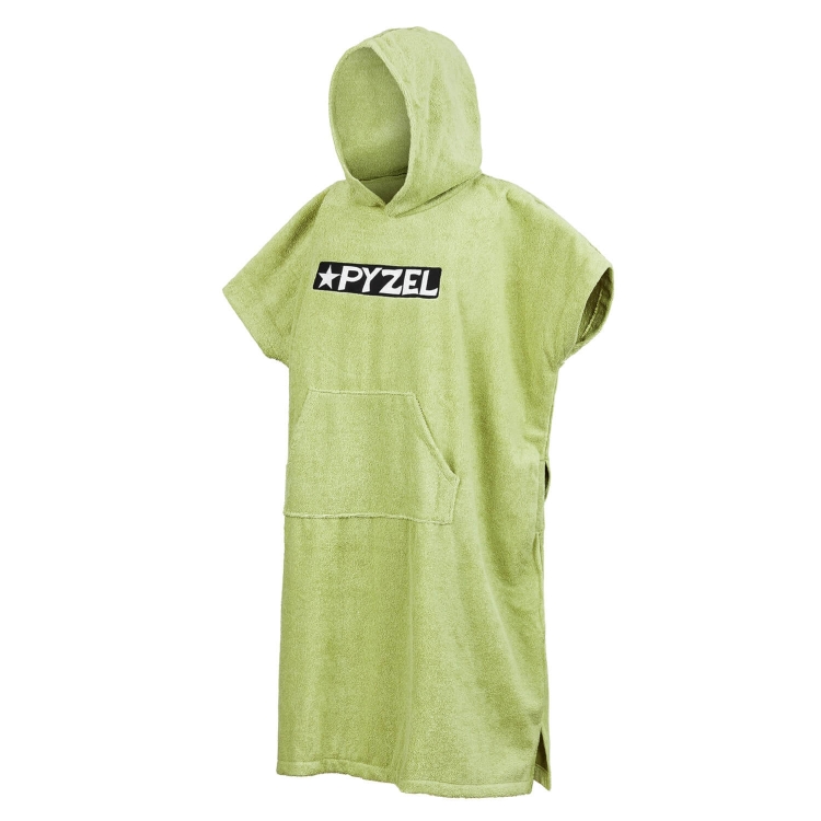 Zielone Poncho Pyzel materiał a'la ręcznik z bawełny (id: 3039)