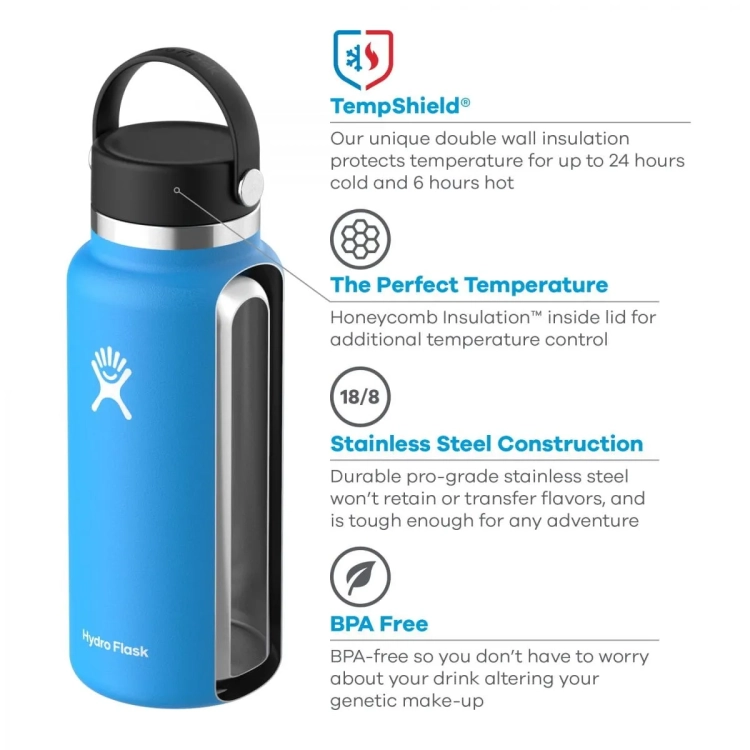 Hydro Flask 20 Oz Wide, można myć w zmywarce, łatwa w czyszczeniu