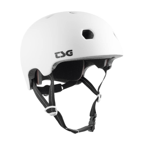 Biały kask skate TSG Meta – nowoczesna ochrona do skateboardingu