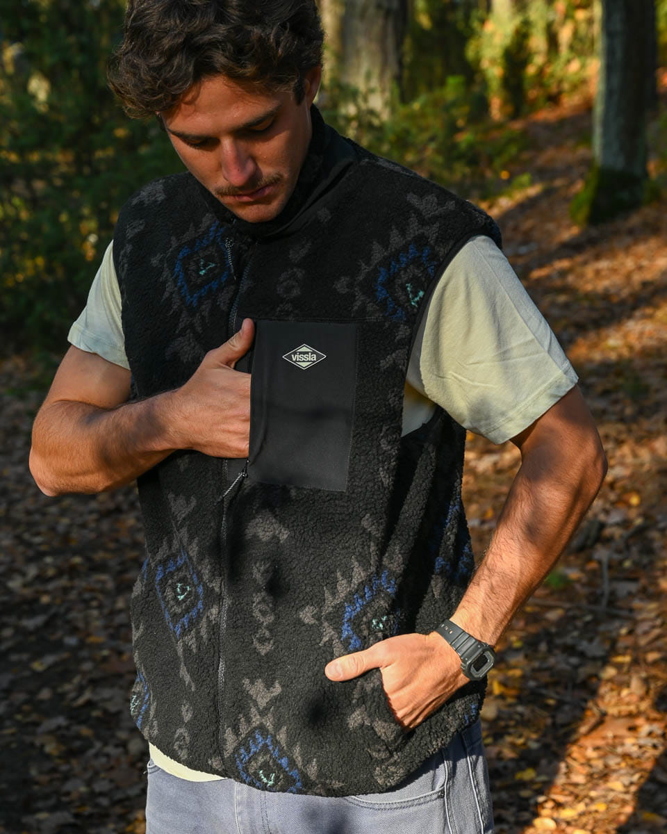 Bezrękawnik polarowy na suwak Vissla Hector Black