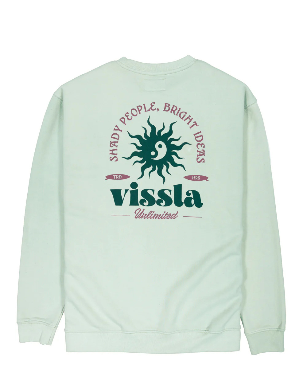 Miętowa bluza crewneck Vissla Bright Ideas ECO