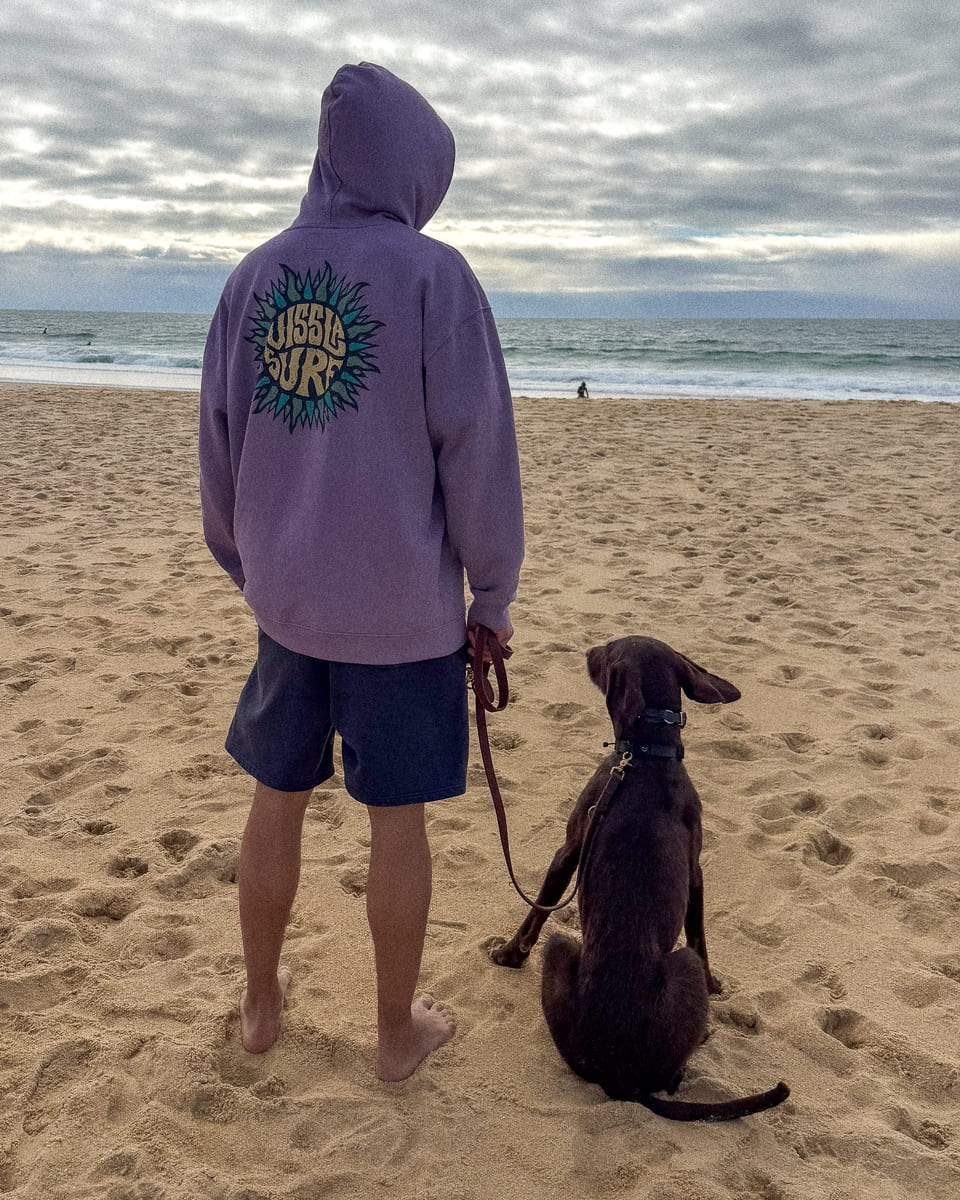 Fioletowa bluza z kapturem Vissla Sun Flower ECO
