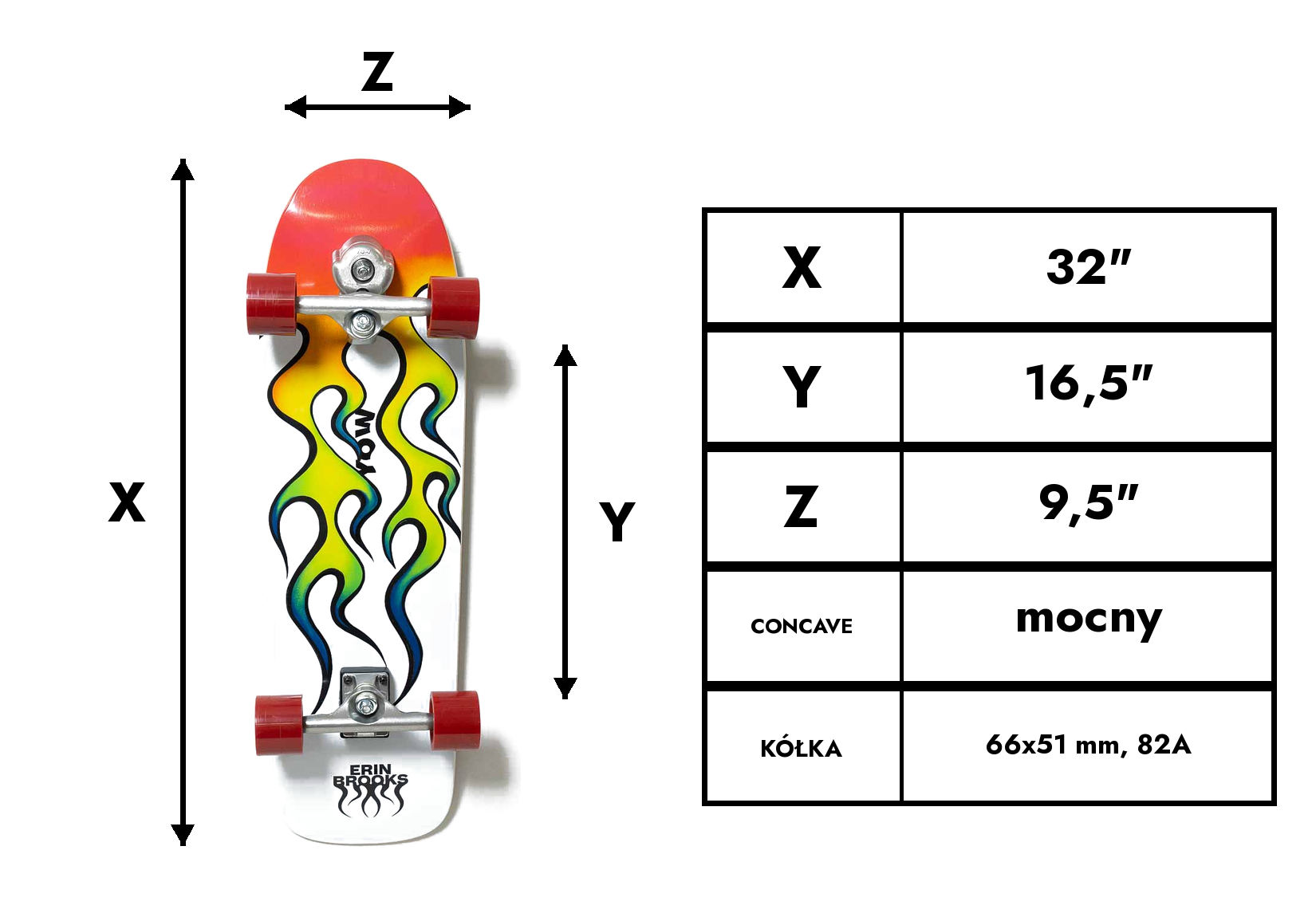 Deska surfskate YOW High Blaze 32" Erin Brooks Pro Model