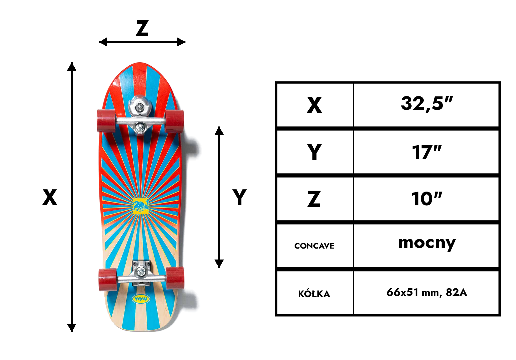 Deska surfskate Yow Snapper 32,5"