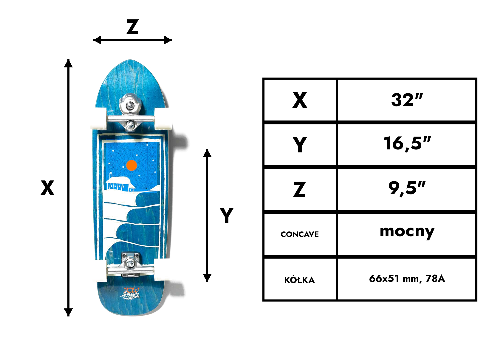 Deska surfskate Yow Mundaka 32" 2026