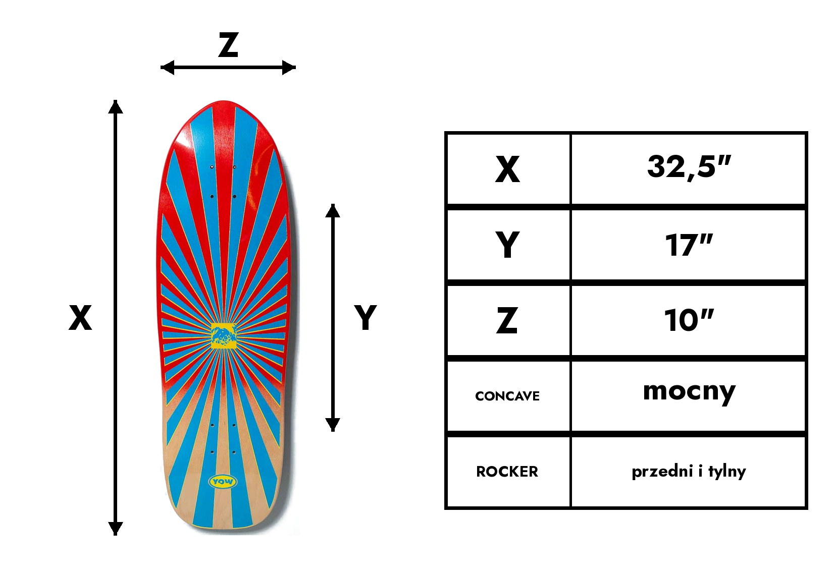 Blat surfskate Yow Snapper 32,5"