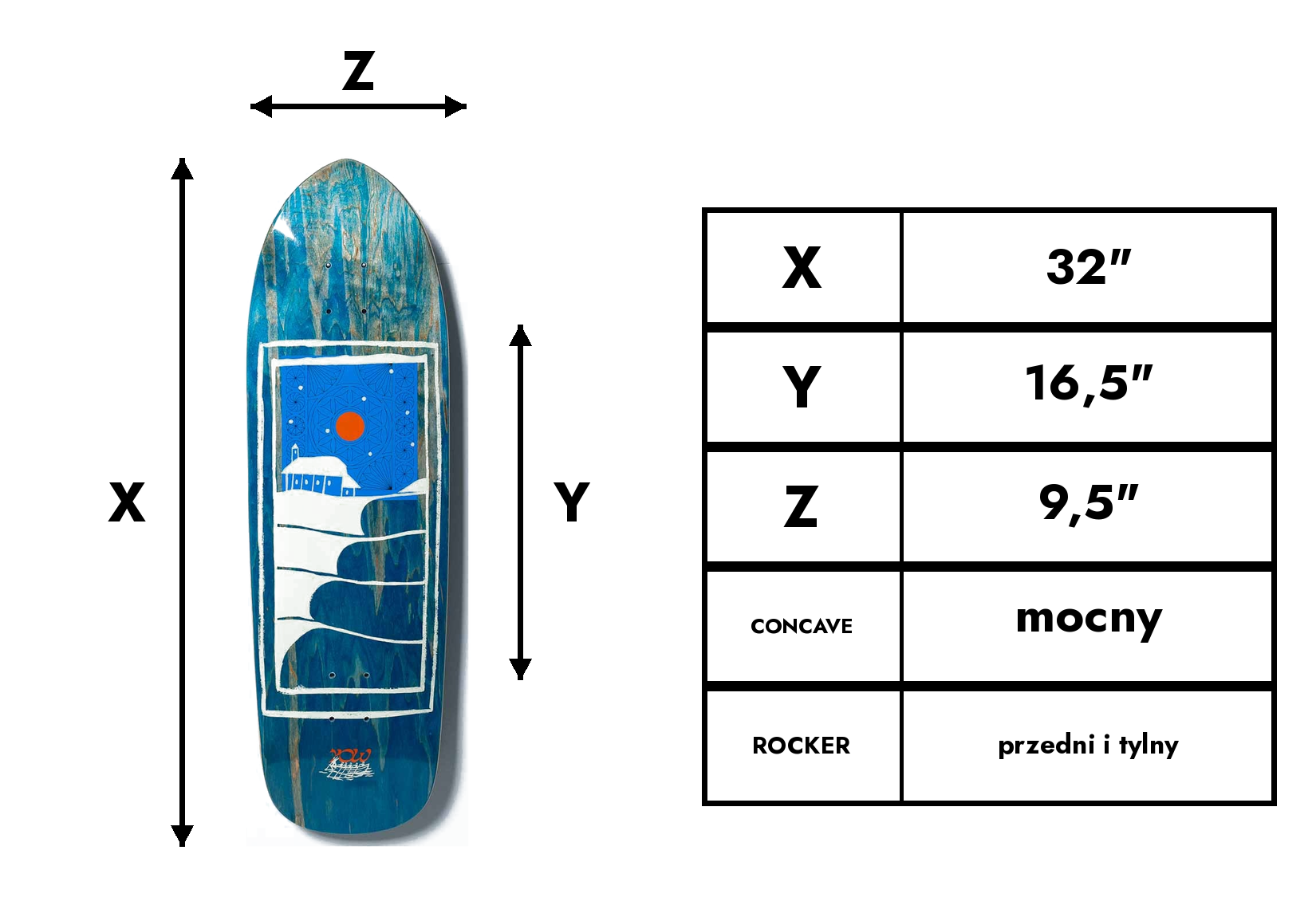 Blat surfskate Yow Mundaka 32"