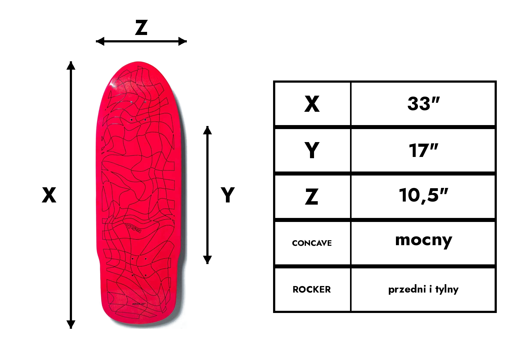 Blat surfskate Yow Arica 33" 2026
