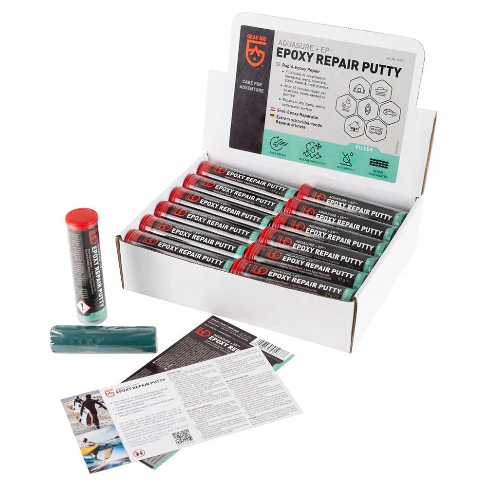GearAid Aquasure EP Epoxy Repair Putty - opakowanie i instrukcja