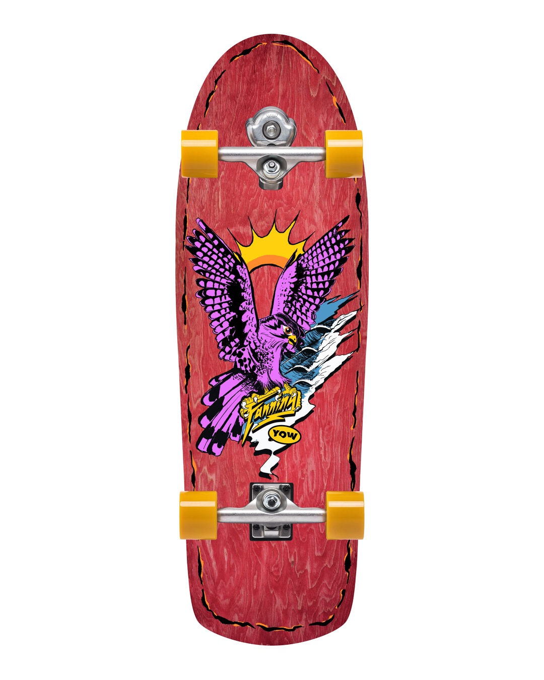 Deska surfskate YOW Fanning Falcon Performer 33.5" Red